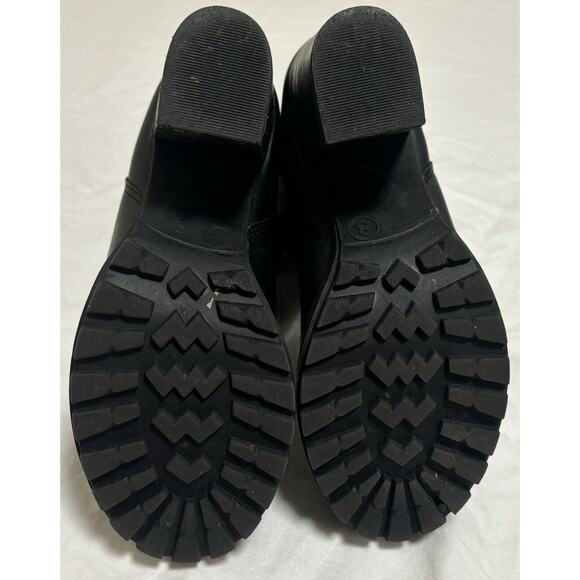 Charlotte Russe Women’s Size 8 Booties Black Ankle Block Heels Platform Classic - Picture 9 of 11